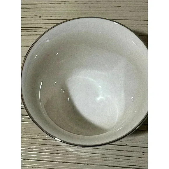 Lenox Retired "Charleston" Pattern Footed Cup(s) Platinum Band Trim Teacup - Picture 4 of 4